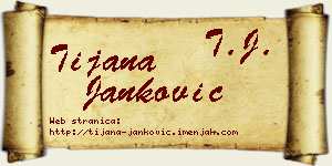 Tijana Janković vizit kartica
